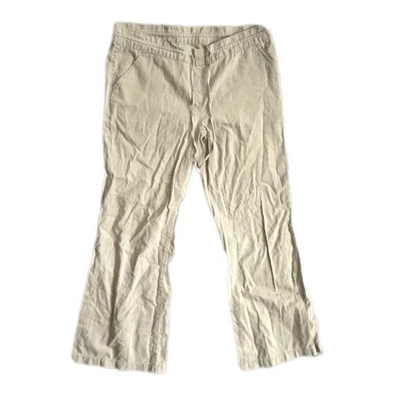 BCBGMaxazria women’s size medium wide leg linen blend drawstring pants  - Picture 1 of 7